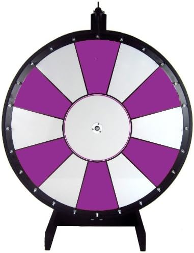 Dual and Triple Color Tabletop Dry Erase Prize Wheel – 30 Inch Desktop Spinning Wheel, Durable Wood, Balanced for Fair Odds, Trade Show Booth Raffle, Fundraiser, Baby Shower (Purple, 30")