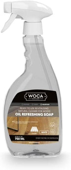 WOCA Denmark Oil Refreshing Soap Spray Natural – Ready-to-Use Cleaner & Rejuvenator for White Oiled Wood Floors | Plant-Based, Food Contact Safe | Cleans, Re-oils, Protects & Maintains Matte Finish