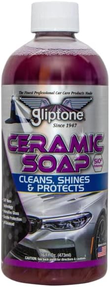Gliptone Professional Car Care Si02 Enhanced Ceramic Car Wash Soap, Cleans, Shines & Protects (16 Fl Oz)