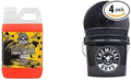Chemical Guys CWS_104_64BB Basic Car Wash & Bucket Bundle - Concentrated Bug and Tar Remover Car Wash Soap, 64 oz (Half Gallon) + Heavy Duty Smoked Obsidian Black Detailing Bucket (2 Items)