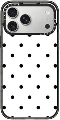 CASETiFY Impact iPhone 17 Pro Max Case [Slim/Compatible with Magsafe / 8.2 ft. 4X Military Grade Drop Protection] - Classic Dottie - Blank Slate - Clear Black