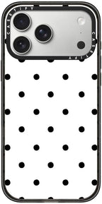 CASETiFY Impact iPhone 17 Pro Max Case [Slim/Compatible with Magsafe / 8.2 ft. 4X Military Grade Drop Protection] - Classic Dottie - Blank Slate - Clear Black
