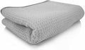 Chemical Guys Waffle Weave Gray Matter Microfiber Drying Towel - 25" x 36",Premium Blend Microfiber Towel with Soft-Banded Edging for Scratch-Free Car Drying,Ultra Absorbent,(Pack of 12)