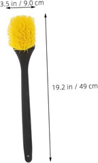 2pc Long Handle Wheel Cleaning Brush Set for Car Detailing Tire Brush Hard Bristles for Rim and Tire Scrub