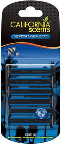 Car Vent Sticks, Long-Lasting Car Air Freshener and Odor Eliminator, 6 Sticks, California Scents (Newport New Car)