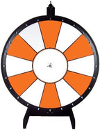 Dual and Triple Color Tabletop Dry Erase Prize Wheel – 36 Inch Desktop Spinning Wheel, Durable Wood, Balanced for Fair Odds, Trade Show Booth Raffle, Fundraiser, Baby Shower (Orange, 36")