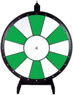 Dual and Triple Color Tabletop Dry Erase Prize Wheel – 36 Inch Desktop Spinning Wheel, Durable Wood, Balanced for Fair Odds, Trade Show Booth Raffle, Fundraiser, Baby Shower (Green, 36")