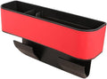 JEYODA Car Seat Gap Filler Organizer, Car Organizer Front Seat，Pack Auto Console Side Storage Box with Cup Holders，Car Organizers and Storage for Holding Phone, Sunglasses, Wallet 1PC (red)