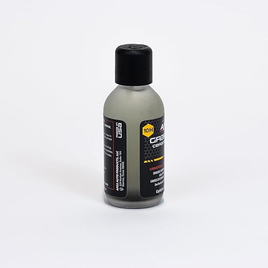 Apex 7 Year Graphene Ceramic Coating 10H with 2 Applicators 60mL - Durable Paint Protection Up to 7 Years - Applies Easily - Hydrophobic Graphene Ceramic for Ultra Gloss - Great on Paint/Glass/Wheels