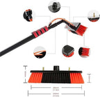 Telescopic Window Cleaning Brush - Extendable Water Fed Brush for Solar Panels Conservatory Roofs & Outdoor Cleaning - 180° Rotatable Head for Effortless Reach
