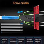 Telescopic Window Cleaning Brush with Squeegee - 8m Water Fed Pole for Efficient Solar Panel & Photovoltaic Cleaning - 50cm Durable Brush Head