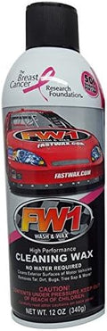 FW1 Waterless Wash & Wax Polish with Carnauba (12oz) by Fast Wax (1 can)