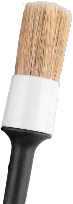 Natural Boar Hair Detail Brush Set of 5 Compatible with Automotive Engines Wheels Interior Leather Trim Air Vents