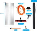 Window Cleaner Kit312m Extendable Pole with Adjustable Brush Perfect for Solar Panel & Conservatory Roof Cleaning 55cm Water Fed Brush for Easy Reach & StreakFree Shine