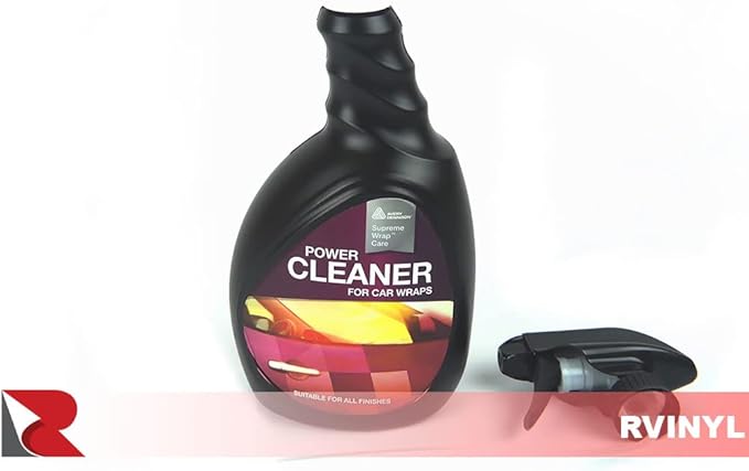 Avery Dennison Power Wrap Care Cleaner in Black - Removes Dust, Light Dirt, Fingerprints - Multipurpose Cleaning Fluid for Vinyl Protection Films