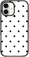 CASETiFY Impact Case for iPhone 16 Plus [8.2ft 4X Military Grade Drop Protection/Compatible with Magsafe] - Classic Dottie - Blank Slate - Clear Black