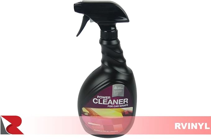Avery Dennison Power Wrap Care Cleaner in Black - Removes Dust, Light Dirt, Fingerprints - Multipurpose Cleaning Fluid for Vinyl Protection Films