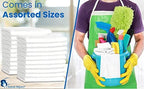 Nabob Wipers New Lint Free Cloth (30 Pack) - 100% Cotton Cleaning Rags Exact Cut - Premium White Rags for Cleaning House - White Rags for Dusting, Staining, Polishing, Painting 18"x18"