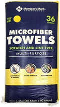 Member's Mark 16" x 16" Microfiber Towels, 36 Count (Yellow)