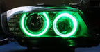 iJDMTOY 7-Color RGB LED Halo Ring Lighting Kit Compatible with 2007-2013 BMW E82/E88 128i 135i 1M 1 Series Front Road Illuminating Light Retrofit w/Adjustable Setting