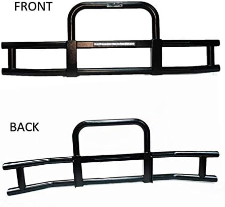 KOZAK Compatible with Freightliner Cascadia 2018+ Front Grille Deer Moose Brush Guard - Black Finish w/Built-in 16" LED Bar PLUS Mounting Brackets, Logo, License Plate Holder and Frame, Wipers, Vest