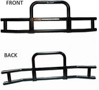 KOZAK Compatible with Freightliner Cascadia 2018+ Front Grille Deer Moose Brush Guard - Black Finish w/Built-in 16" LED Bar PLUS Mounting Brackets, Logo, License Plate Holder and Frame, Wipers, Vest