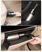 JYYBN Car Portable Vacuum Cleaner, Wet and Dry Vacuum Cleaner, Handheld Rechargeable Lithium Vacuum Cleaner for Cleaning Car Interior (Color : Silver)