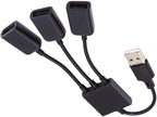 JSER USB 2.0 to 3 Ports Hub Expansion Expander Multiple Cable 480Mbps Bus Power for Laptop Notebook PC Mouse Flash Disk