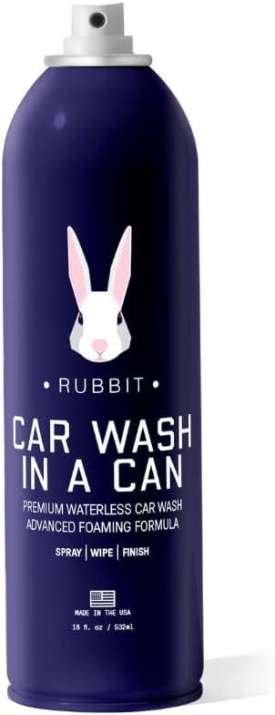 Car Wash In A Can™ Kit, Premium Waterless Car Wash Spray, Ready-to-Use Formula, 1 Can + 6 Microfiber Towels, Up to 3 Washes per Can, Scratch-Free Formula (1 Can)