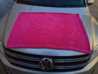 1500gsm Scratch Free XL Ultra Absorbent Pink Mega Microfiber Professional Car Drying Towel, Twisted Loop 24" x 36" for Detailing Cars (1)
