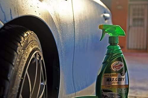 Turtle Wax Quick and Easy Wax and Dry Spray Wax - 1 Step - Carnauba Shine - Prevents Water Spots - Repels Rain