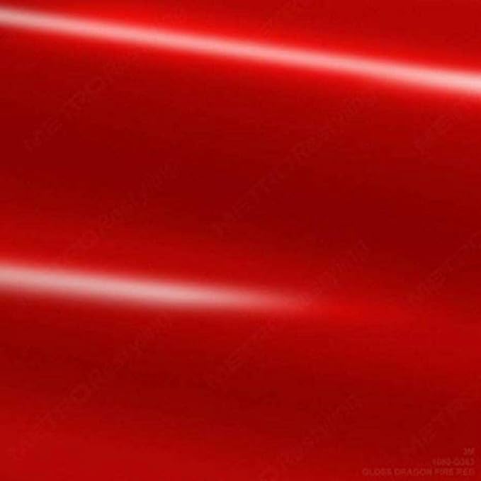 3M Car Wrap Roll 2080 Gloss Dragon Fire Red | G363 | (5ft x 60ft (300 Sq/ft)) | Automotive Vinyl Wrap for Cars - Car Interior Wrap & Exterior | w/Free Instawraps Pro Glove