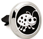 (JUMBO Aromabug) 38mm (1-1/2 in. dia.) "THE ORIGINAL" Stainless Steel. 7 pads and 1 oil.