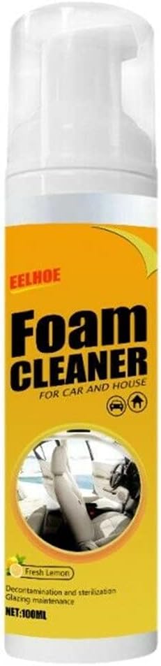 Multi Purpose Foam Cleaner for Car and House Lemon Flavor,All-Purpose Household Cleaners Concentrate,Strong Decontamination,Anti-Aging Cleansing Automotive Spray (100ml)