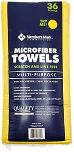 Member's Mark 16" x 16" Microfiber Towels, 36 Count (Yellow)