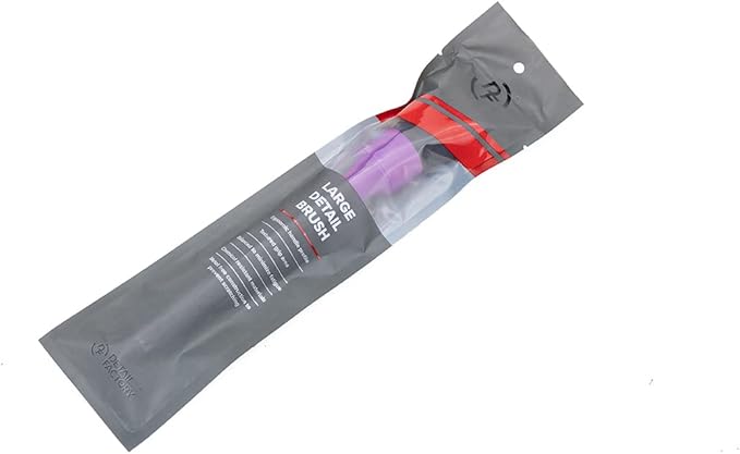 Detail Factory - Synthetic Detailing Brush - Ultra-Soft Bristles, Comfortable Grip and Scratch-Free Cleaning for Exterior, Interior, Emblems, Badges, and Instrument/Guage Panels. (Purple, Long)