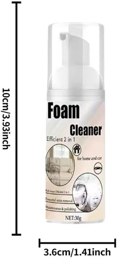 Multi-Purpose Foam Cleaner,30/60ml Car Interior Foam Refinisher Cleaner,All Around Master Foams Cleaners,Strong Stain Remover for Cars Interior and Kitchen