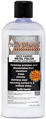 White Diamond Mirror Finish Polishing Pack - Long Lasting Metal Polish & Sealant, Diamond Coat Graphene Ceramic Spray, 2 Microfiber Towels, 2 Polyester Application Pads, 2 Terry Clothes