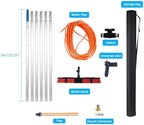 Window Cleaner Kit312m Extendable Pole Adjustable Brush Head Water Fed Brush for Solar Panels & Conservatory Roofs 55cm Cleaning Brush