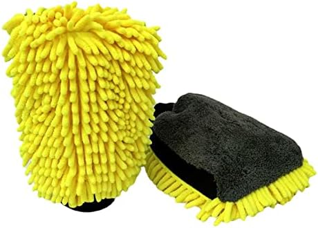 Car Wash Mitt Microfiber, Car Wash Sponge, Scratch-Free & Ultra-Soft, Waterproof Wash Mitts for Car Washing, Double-Sided Coral Fleece, Scratch-Free & Ultra-Soft Design