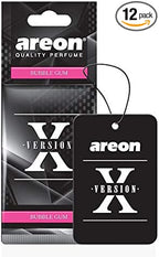 AREON X AXV03 Hanging Best Car Air Freshener Bubble Gum Scent, Paper Hanging Ornaments, Long Lasting Scent for Car or Home 12 Pack