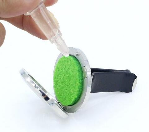 (JUMBO Aromabug) 38mm (1-1/2 in. dia.) "THE ORIGINAL" Stainless Steel. 7 pads and 1 oil.