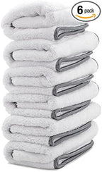 Adam's Polishes Double Soft Microfiber Towel - Premium Quality Microfiber Polishing Towel with Scratch-Free Satin Edge - Buff Away Polishes & Car Wax with Ease (6 Pack)