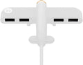 USB Splitter One for Four Docking Hub, USB 2.0 Expander 4-Port Data Hub Multi-Function Extender (Color : White)