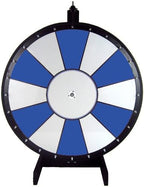 Dual and Triple Color Tabletop Dry Erase Prize Wheel – 30 Inch Desktop Spinning Wheel, Durable Wood, Balanced for Fair Odds, Trade Show Booth Raffle, Fundraiser, Baby Shower (Blue, 30")