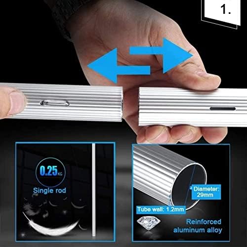 Telescopic Window Cleaning Pole 5m-12m 2-in-1 Brush & Squeegee Attachment Professional Outdoor Glass Cleaner for Conservatory Roofs & Gutters