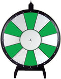 Dual and Triple Color Tabletop Dry Erase Prize Wheel – 30 Inch Desktop Spinning Wheel, Durable Wood, Balanced for Fair Odds, Trade Show Booth Raffle, Fundraiser, Baby Shower (Green, 30")