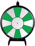 Dual and Triple Color Tabletop Dry Erase Prize Wheel – 30 Inch Desktop Spinning Wheel, Durable Wood, Balanced for Fair Odds, Trade Show Booth Raffle, Fundraiser, Baby Shower (Green, 30")