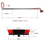 Adjustable Water Fed Pole Window Cleaning Brush 3.6M-11M, Perfect for Caravans, Trucks, Campers & Buses - 36Ft Reach, Ideal for Effortless Exterior Washing