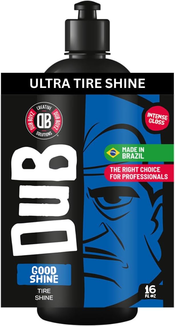 Dub Boyz Good Shine Tire Shine – 16 oz, Deep Wet-Look Gloss, Long-Lasting UV Protection, Quick-Drying, No Sling Formula, Easy Application. (16 Fl Oz)